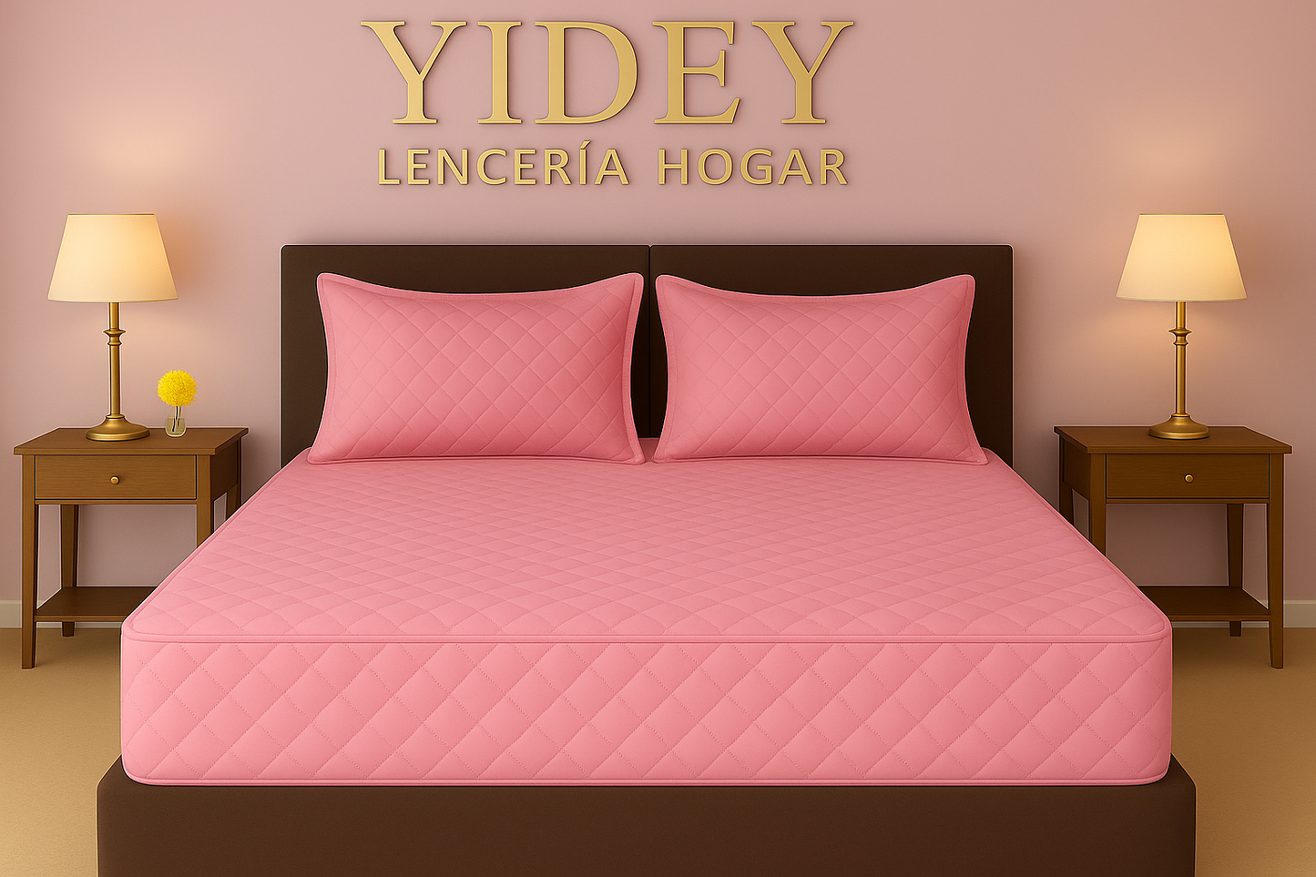 Protector de Colchón Antifluido Rosado