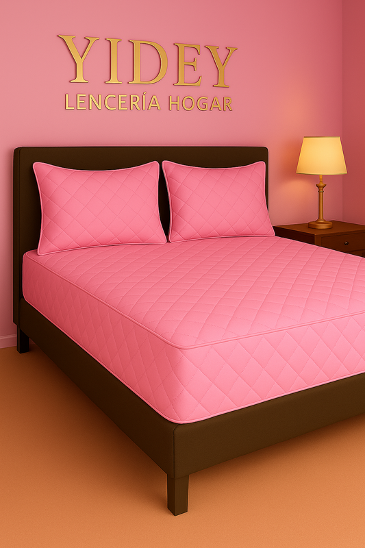 Protector de Colchón Antifluido Rosado