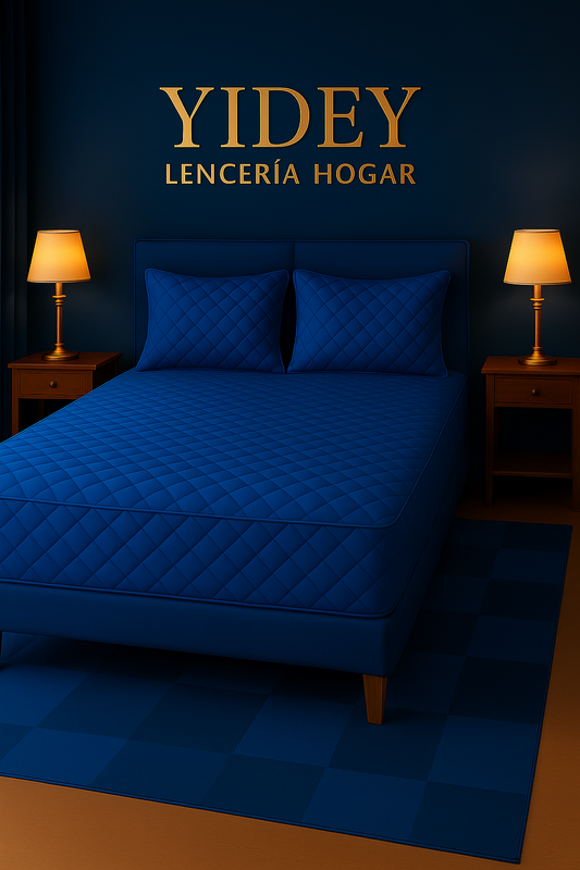 Protector de Colchón Antifluido Azul Rey