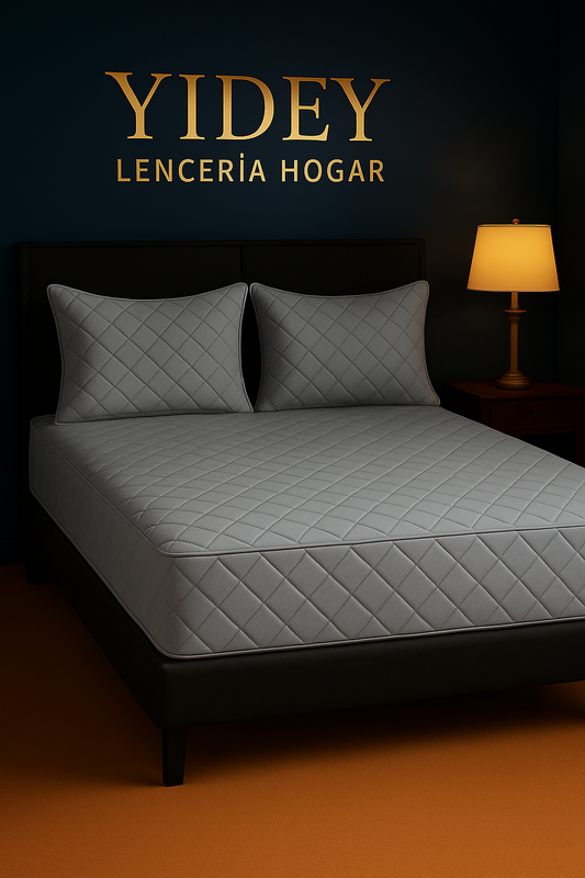 Protector de Colchón Antifluido Gris Perla
