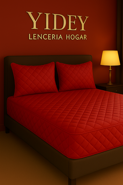 Protector de Colchon Antifluido Rojo