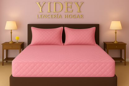 Protector de Colchón Antifluido Rosado