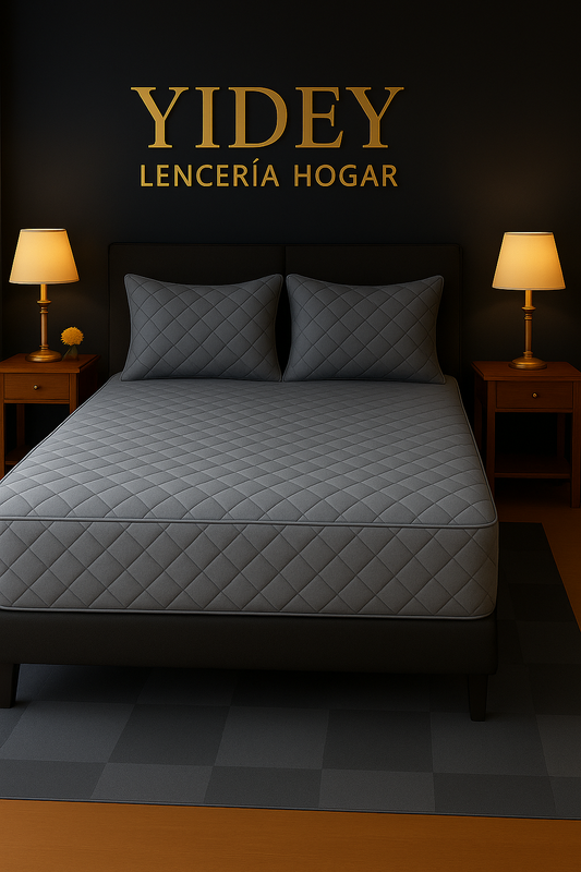 Protector de Colchón Antifluido Gris Perla